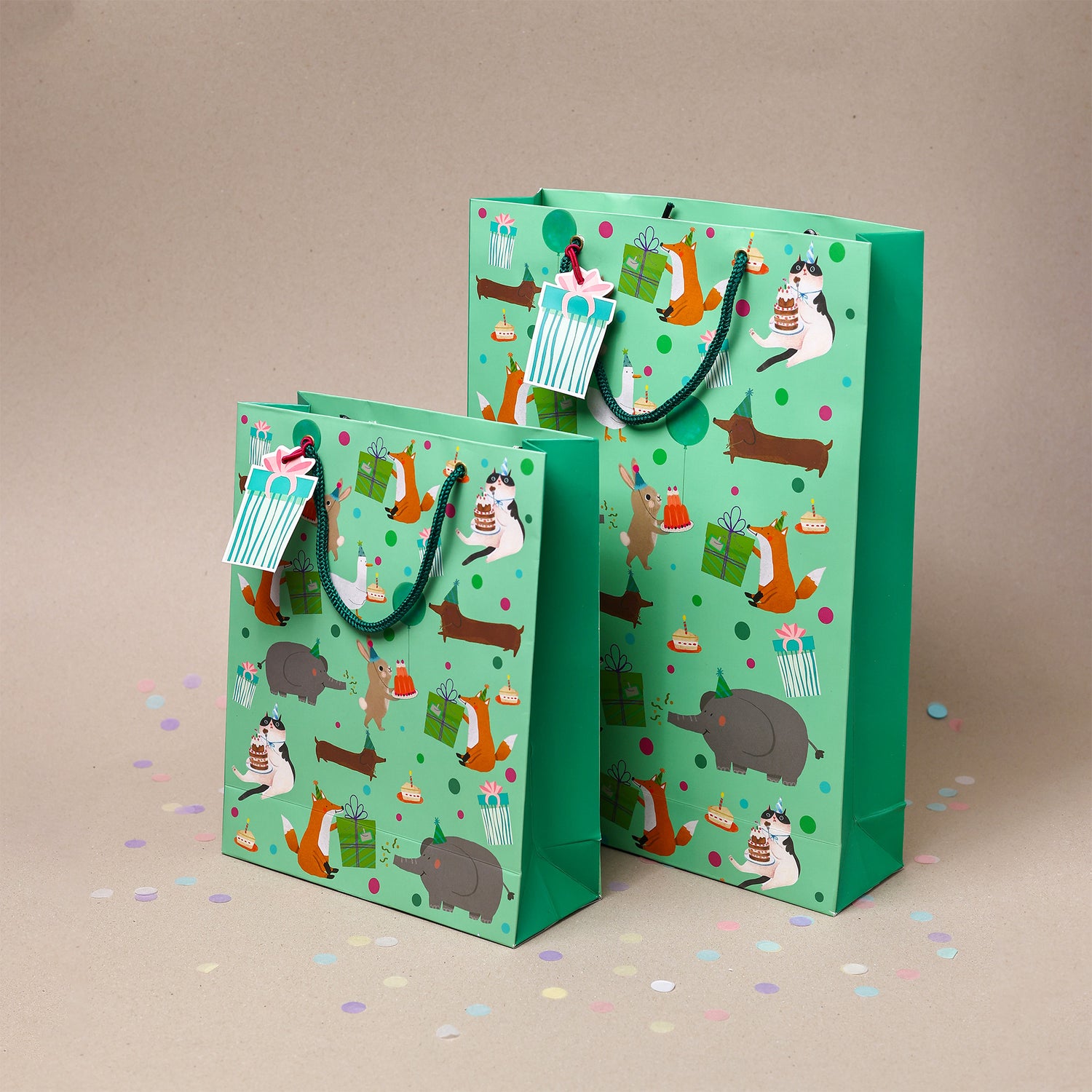 Party Animals Gift Bags - Set of 5