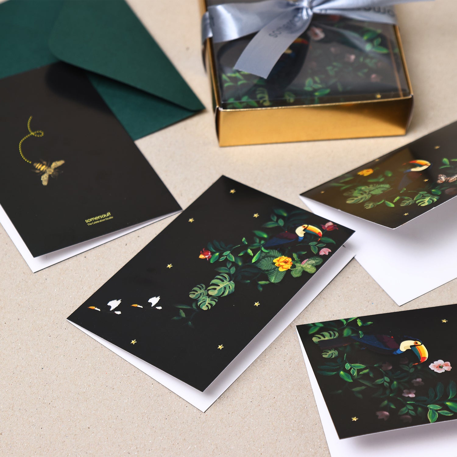 Tropical Night Cards & Envelopes – Set of 10