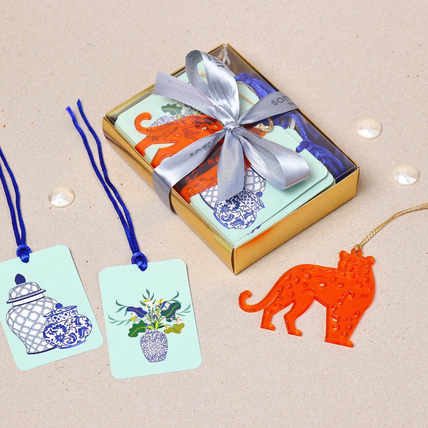 Cheetah Chutzpah Gift Tags – Set of 22 (20 Paper + 2 Acrylic)