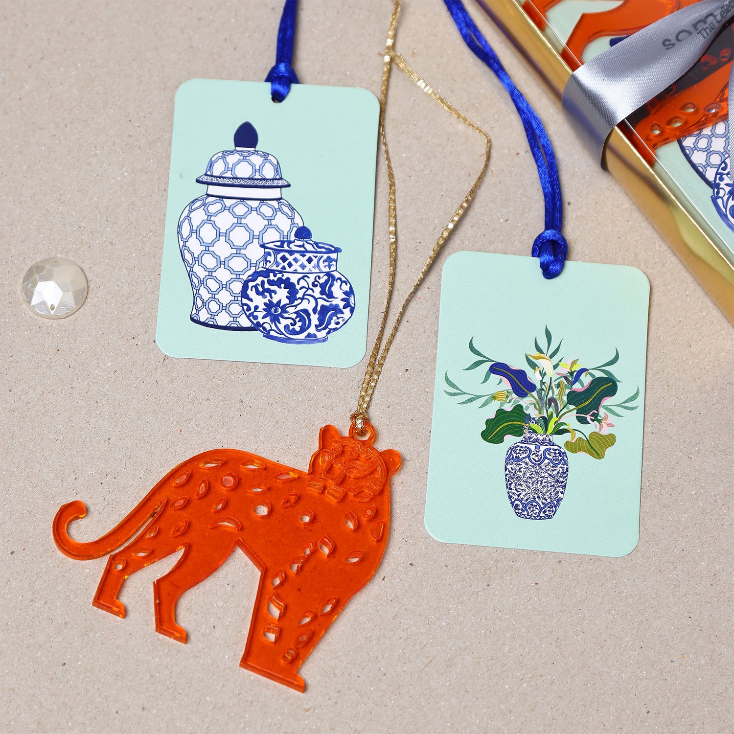 Cheetah Chutzpah Gift Tags – Set of 22 (20 Paper + 2 Acrylic)